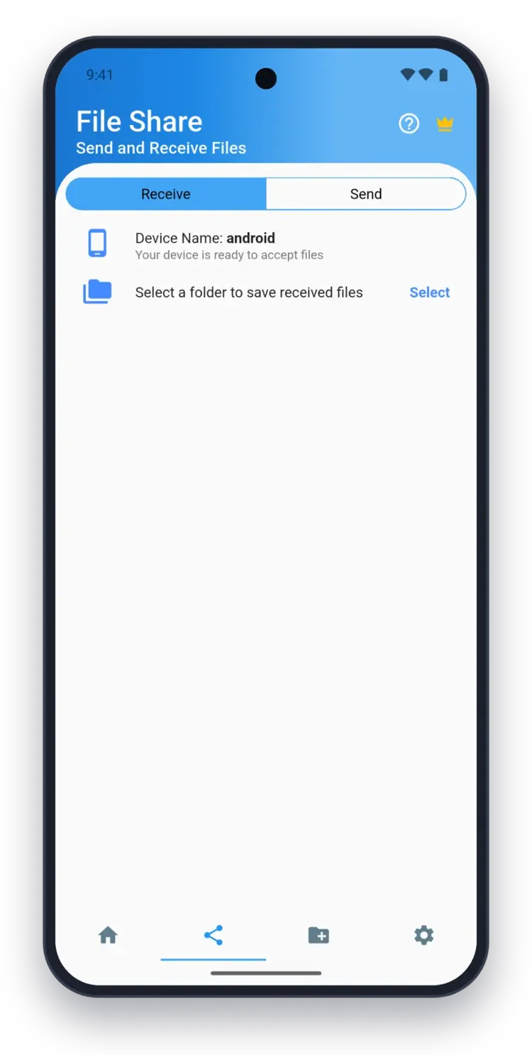 Send files from phone to phone