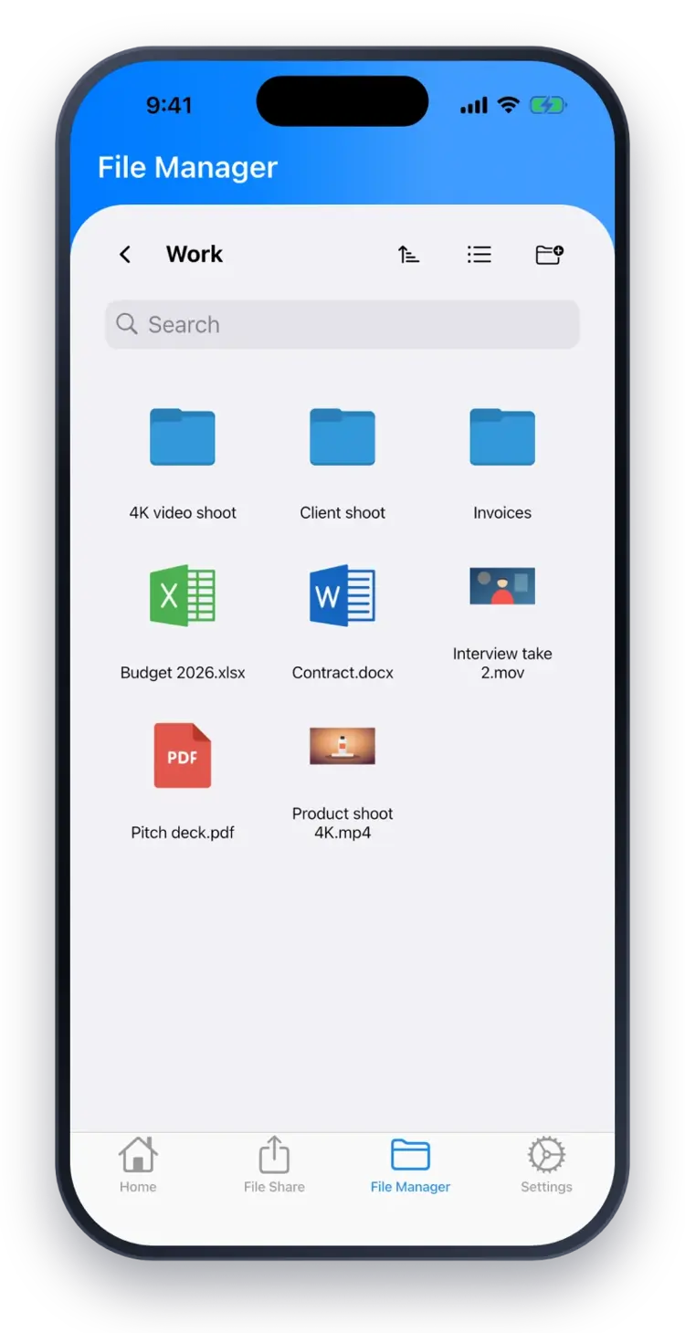 Ein echter Dateimanager, integriert.